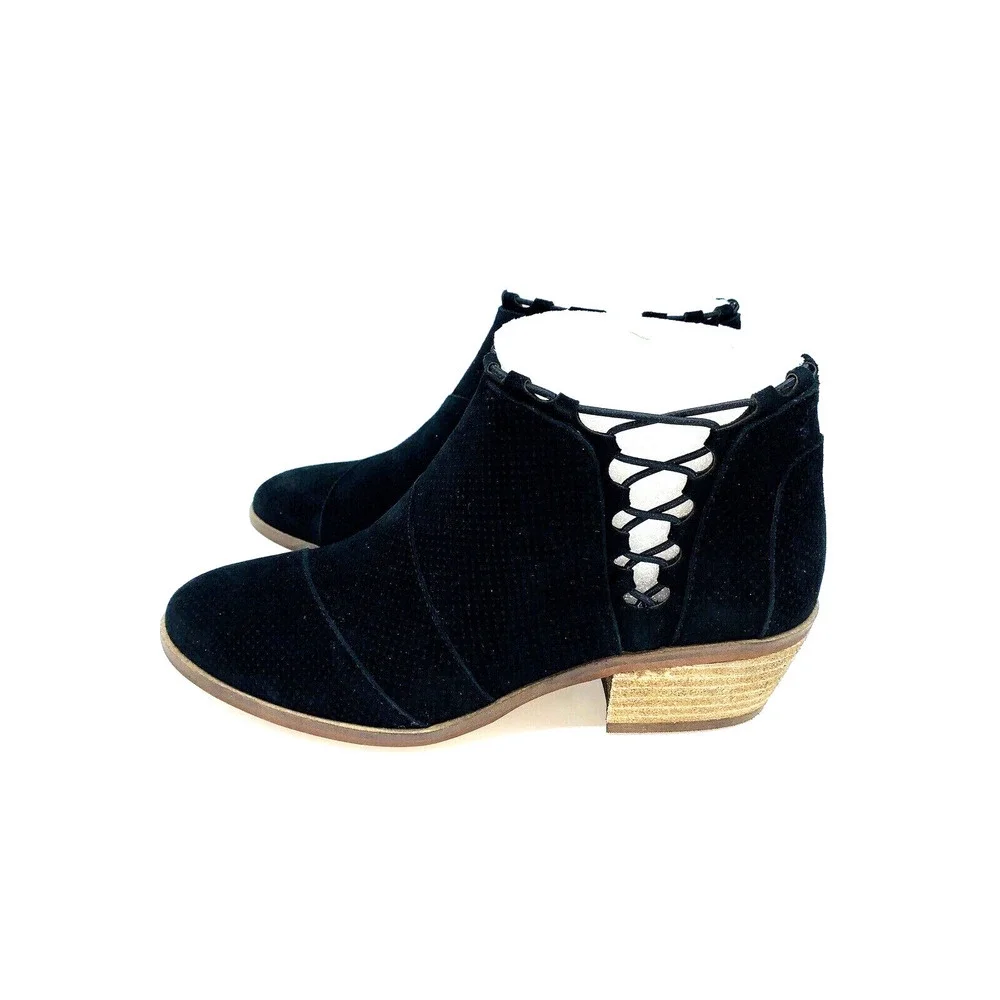 Vince Camuto Pandormia Exposed Ankle Boots- Black Suede, US 9.5M - Picture 7 of 9